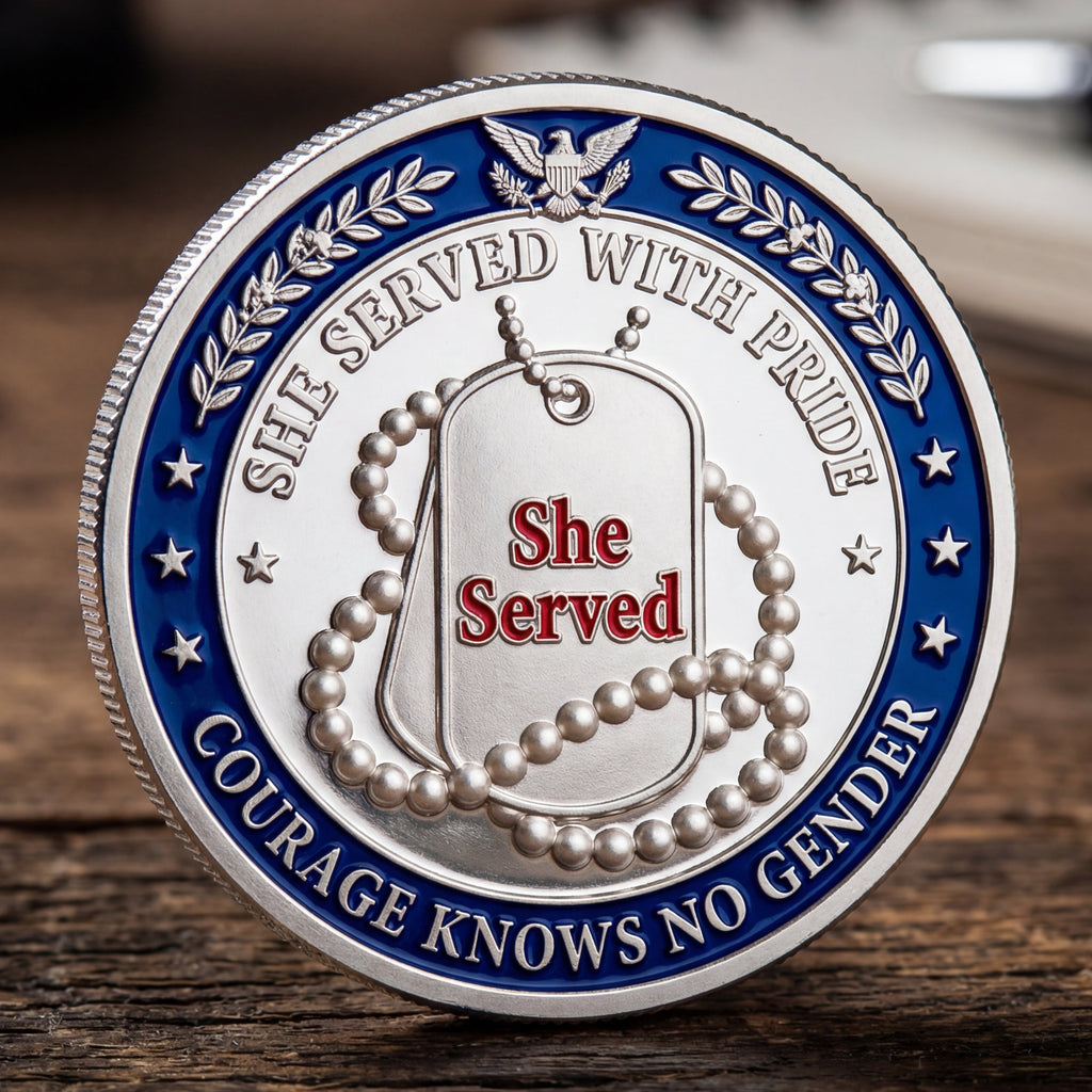 🔥Last Day 50% OFF 🔥Full Branches Women Veterans Day Challenge Coin - "Honor Her Service" 🎖️
