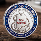 🔥Last Day 50% OFF 🔥Full Branches Women Veterans Day Challenge Coin - "Honor Her Service" 🎖️