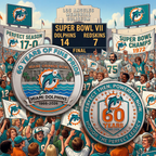 🔥Last Day 50% OFF 🔥🐬 Classic '97-'12 Logo Back! Miami Dolphins 60th Anniversary Commemorative Coin (1966-2026)