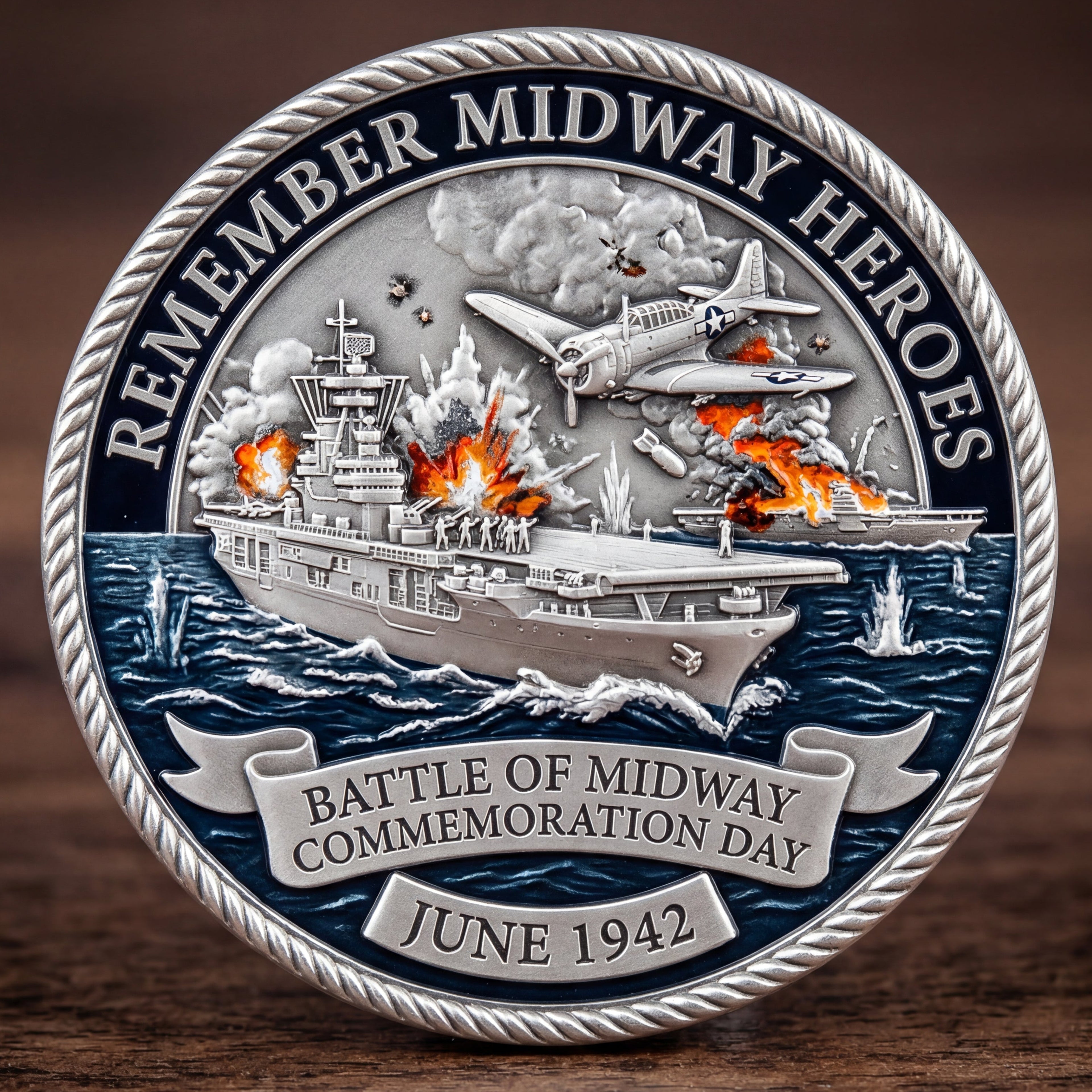 🔥Last Day 50% OFF 🔥Battle of Midway Commemoration Day Challenge Coin | Remember Midway Heroes | June 1942 Memorial Coin