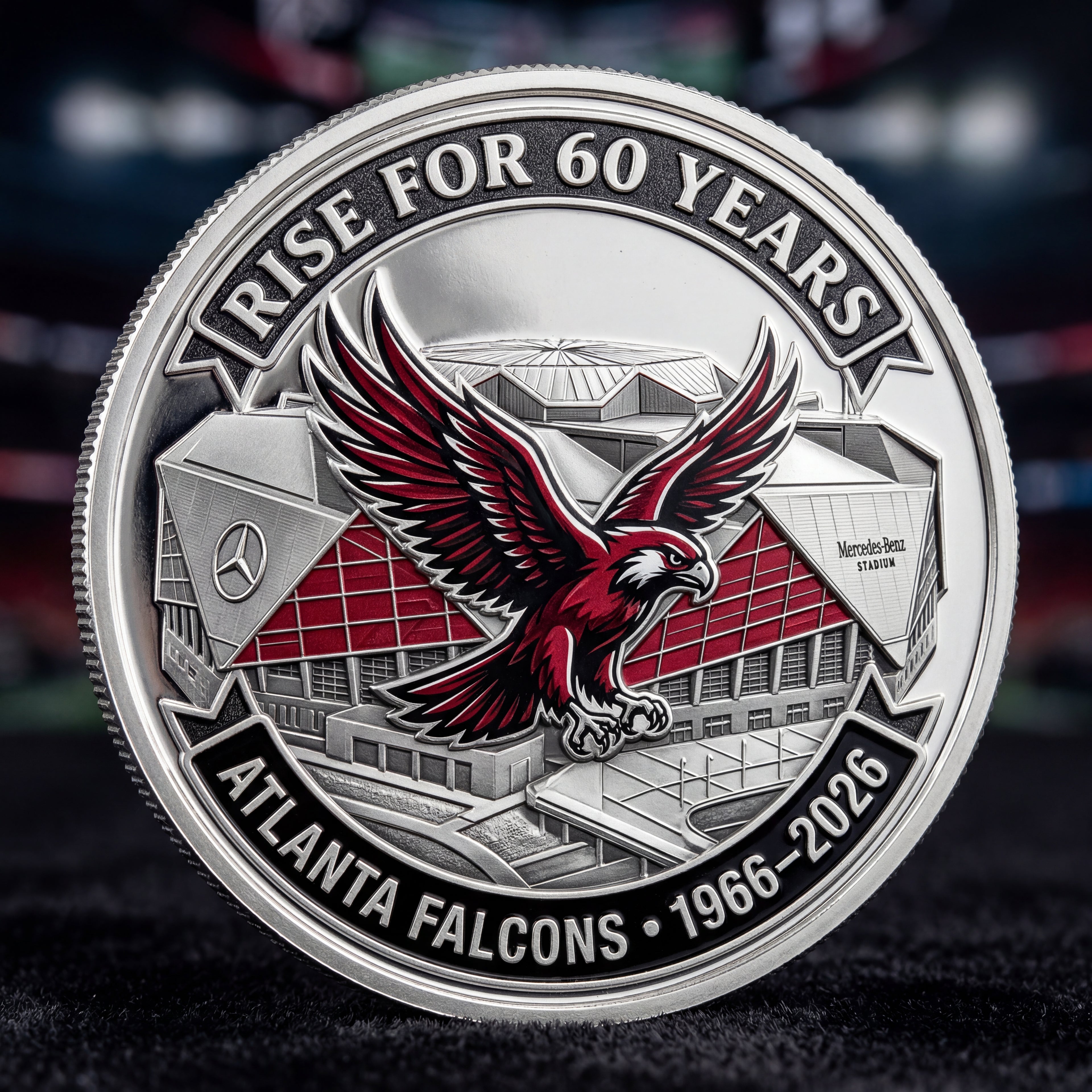 🔥Last Day 50% OFF 🔥Rise for 60 Years: Exclusive Atlanta Falcons 60th Anniversary Commemorative Coin 🦅🔴⚫