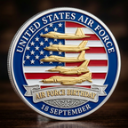 🔥Last Day 50% OFF 🔥US Air Force Birthday Challenge Coin - 3D High Relief Heritage Flight & F-22 Raptor Wingman Edition, Premium Military Veteran Gift🇺🇸