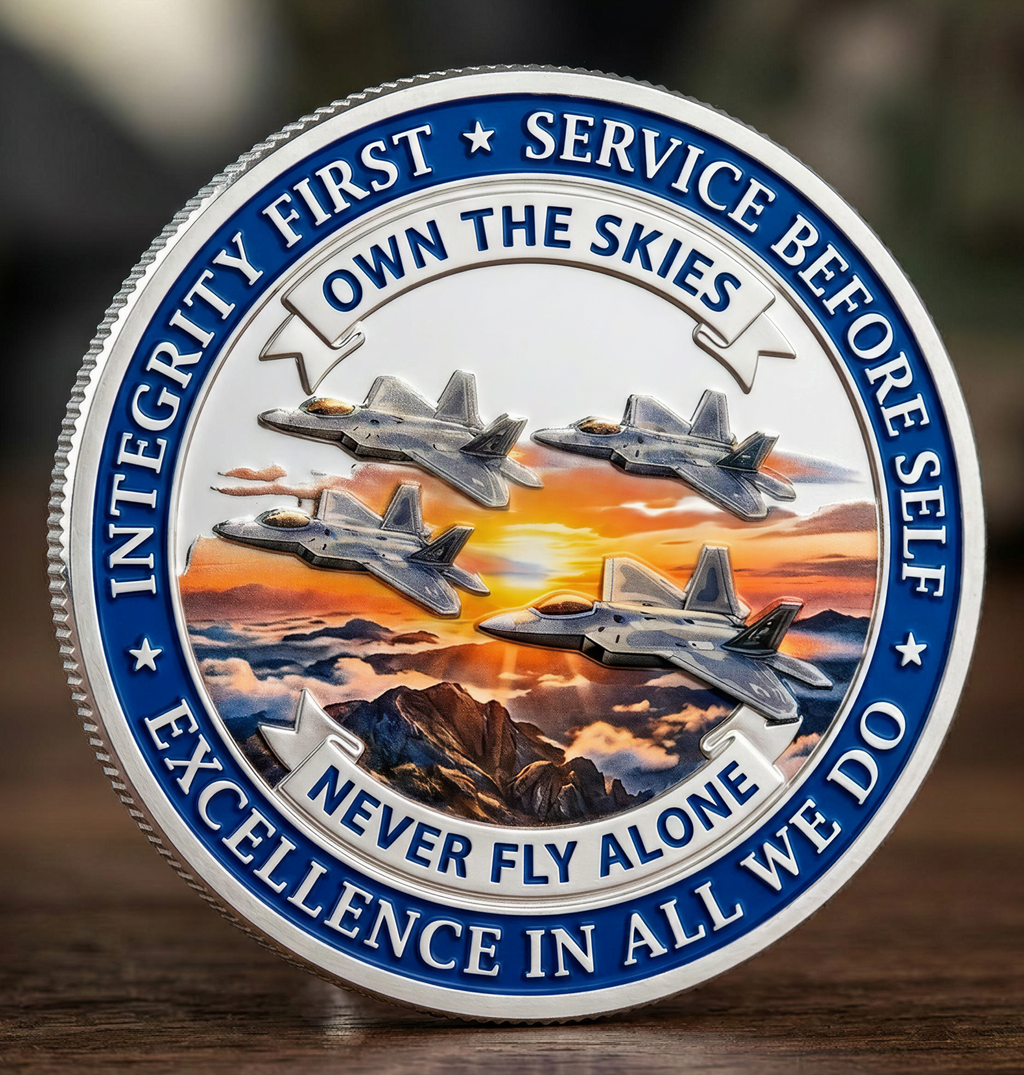 🔥Last Day 50% OFF 🔥US Air Force Birthday Challenge Coin - 3D High Relief Heritage Flight & F-22 Raptor Wingman Edition, Premium Military Veteran Gift🇺🇸