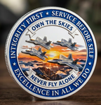 🔥Last Day 50% OFF 🔥US Air Force Birthday Challenge Coin - 3D High Relief Heritage Flight & F-22 Raptor Wingman Edition, Premium Military Veteran Gift🇺🇸