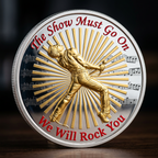 🔥Limited Edition Only 500pcs on available 🔥 🇬🇧 Queen 55th Anniversary Commemorative Coin - "The Show Must Go On"🎸👑