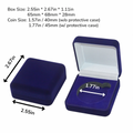 Premium Velvet Coin Gift Box - Elegant Display Case for Commemorative Coins (Blue/Red/Black) ✨