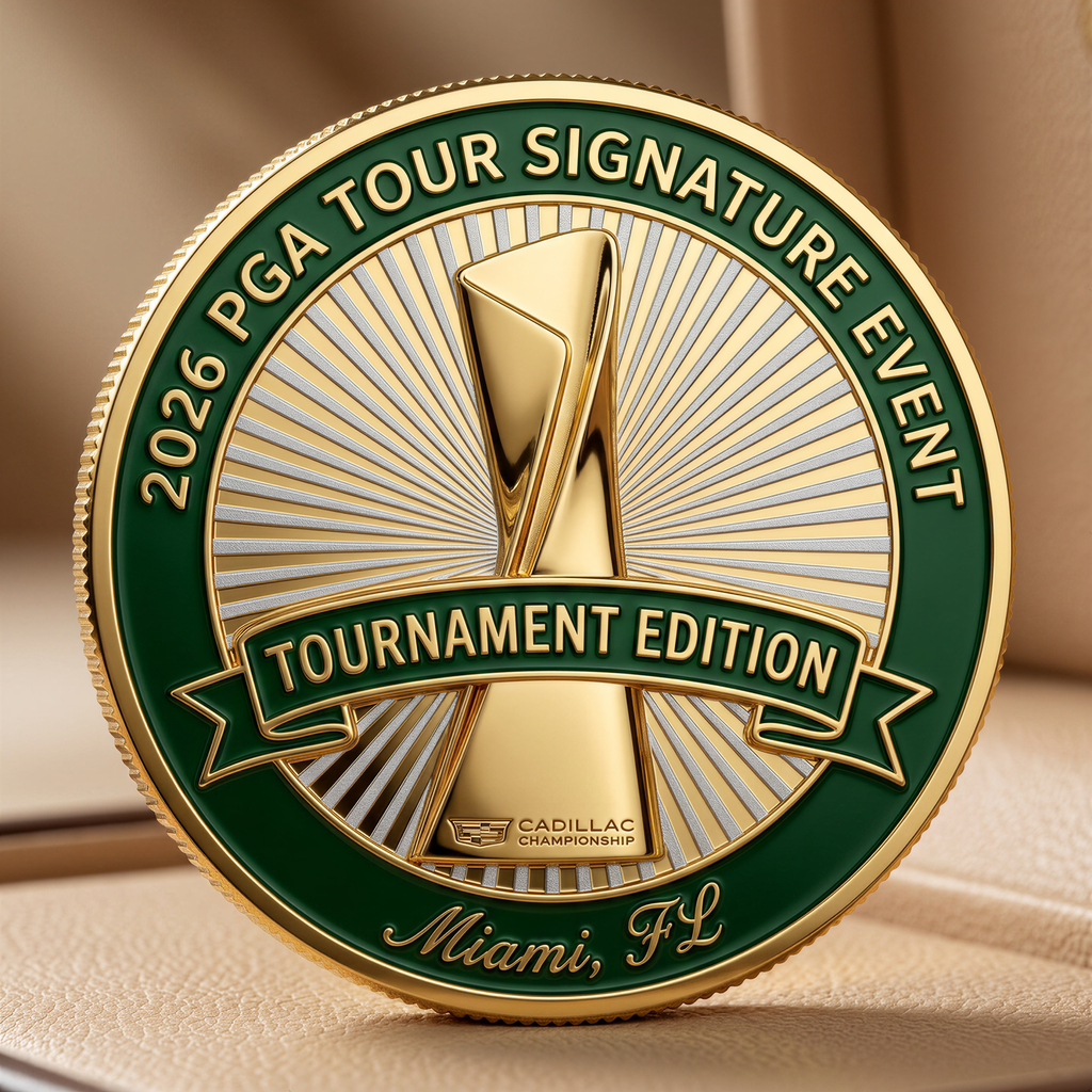 🔥Last Day 50% OFF🔥 2026 PGA Tour Cadillac Championship Challenge Coin - Trump National Doral Blue Monster Edition ⛳