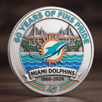 🔥Last Day 50% OFF 🔥🐬 Limited Edition Miami Dolphins 60th Anniversary Commemorative Coin (1966-2026)