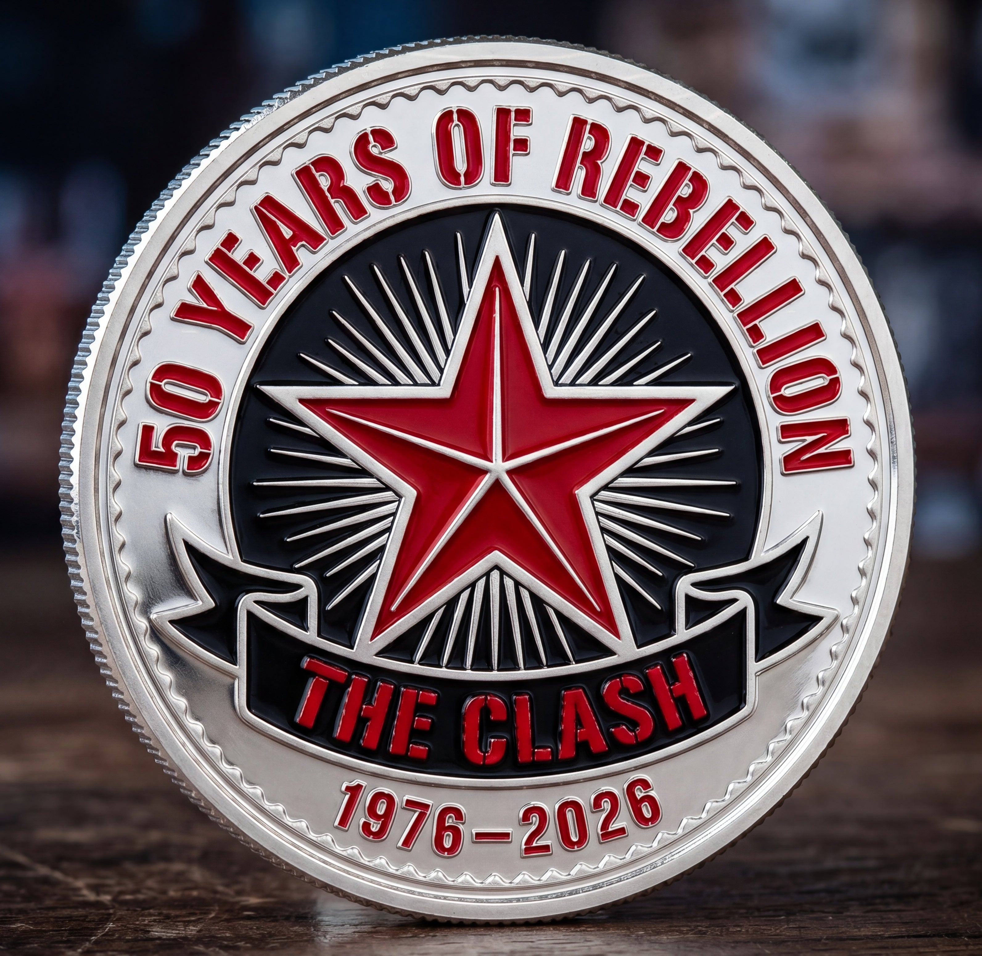 🔥Last Day 50% OFF 🔥The Clash 50th Anniversary Limited Edition Commemorative Coin | 1976-2026 Punk Legacy 🎸